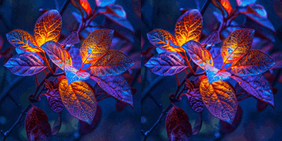 convert colorful leaves image into video