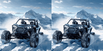 turn sledding image into video using AI