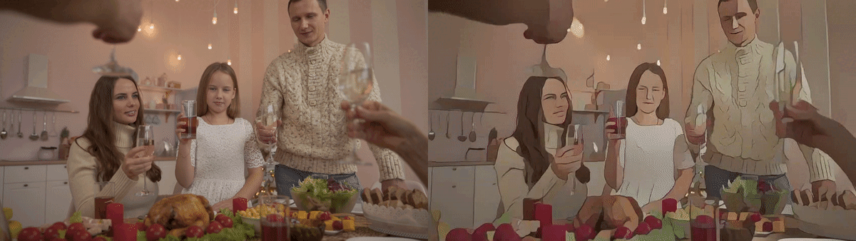Celebrate thanksgiving Video to Animation Generator