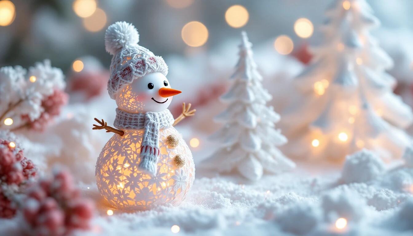 Whimsical Snowman Scene